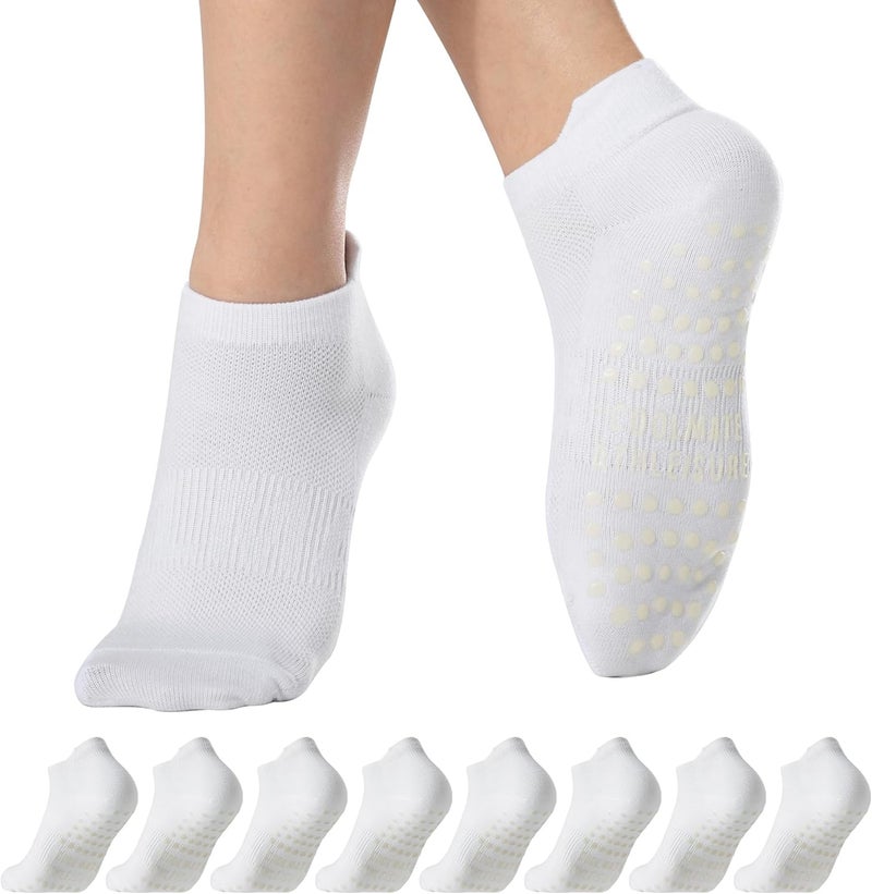 CoolMate Store Pilates Socks with Grips for Women, Yoga Socks, Crew Non Slip Women for Barre, Pilates Gifts - Image 1